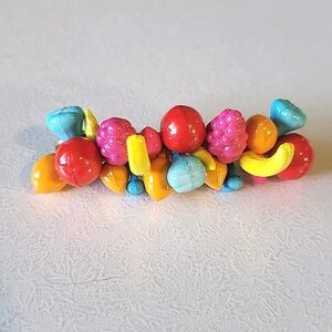 Vintage Goody Colorful Fruit Salad Barrette ~Look like Runts Candy!